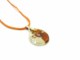 Murano Glass Pendenti  - Murano pendente ovale bicolore - COLC0103 - Arancio