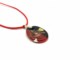 Murano Glass Pendenti  - Murano pendente ovale bicolore - COLC0103 - Rosso