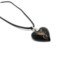 New Models - Murano Glass heart Pendant - COLMT0201 - 30x30 mm - Black