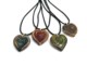 Murano Glass Pendants - Murano heart Pendant - COLV0236 - 30x30 mm  - Assorted Colours