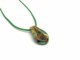Murano Glass Pendants - small oval Murano Glass Pendant - COLV0281 - 35x18 mm - Green