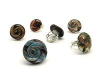 Murano Glass Rings - Murano ring fantasy - AV0109-TONDO - round shape