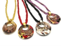 Collane in Vetro Murano1 - Murano collana con pendente rotondo - COLV0176