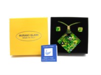 Murano Glass Sets - Parure
 - Murano Glass jewellery Sets - CP08 40x40 mm ROMBO  