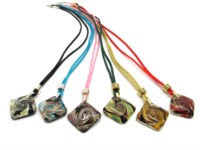 Italian wholesale murano glass pendants - murano glass pendants suppliers - murano glass pendants manufacturers - Murano rumble Pendant - COLV0603-ROMBO - 55x25 mm